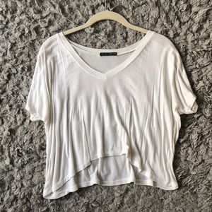 Brandy Melville Classic White V-Neck
